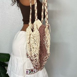 Vintage crochet handmade bag